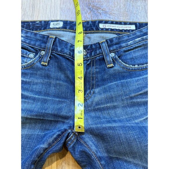 Y2K Adriano Goldschmied Angel Low Rise Boot Cut Denim Jeans Distressed Blue Wash - Picture 6 of 7